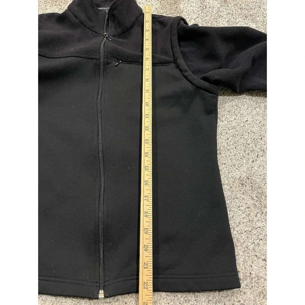 Straight Down Black Jacket & Vest Women's Small Fleece With Zip Off Sleeves Golf